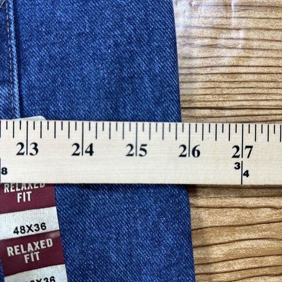 NEW Wrangler Men’s 48x36 Jeans Rugged Wear Regular Fit Relaxed Medium Wash - Picture 8 of 16
